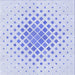 Round Patterned Lavender Blue Rug, pat2769blu