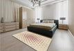 Patterned Peach Beige Rug in a Bedroom, pat2769brn