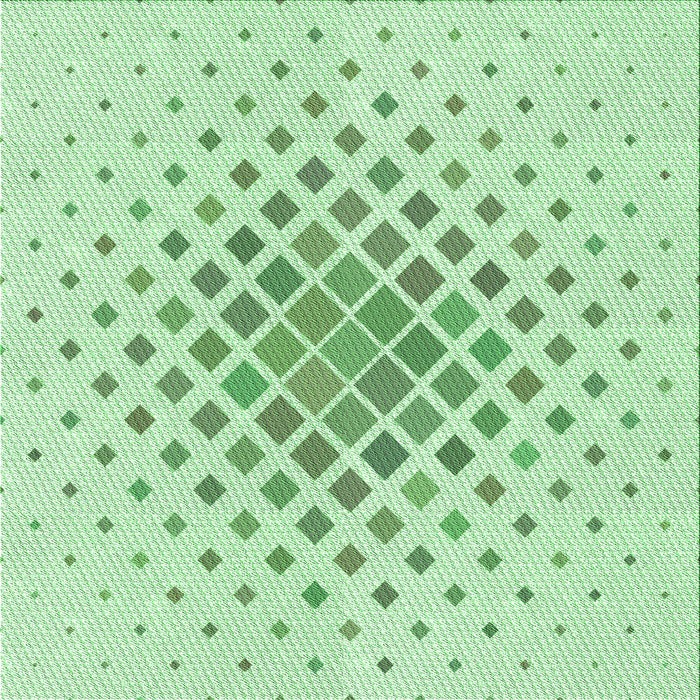 Round Patterned Mint Green Rug, pat2769grn