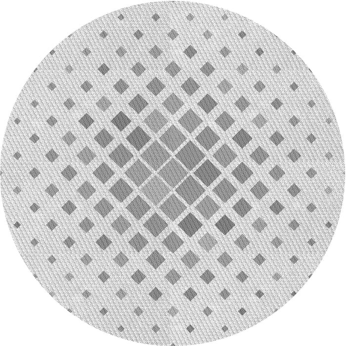 Square Patterned Platinum Gray Rug, pat2769gry