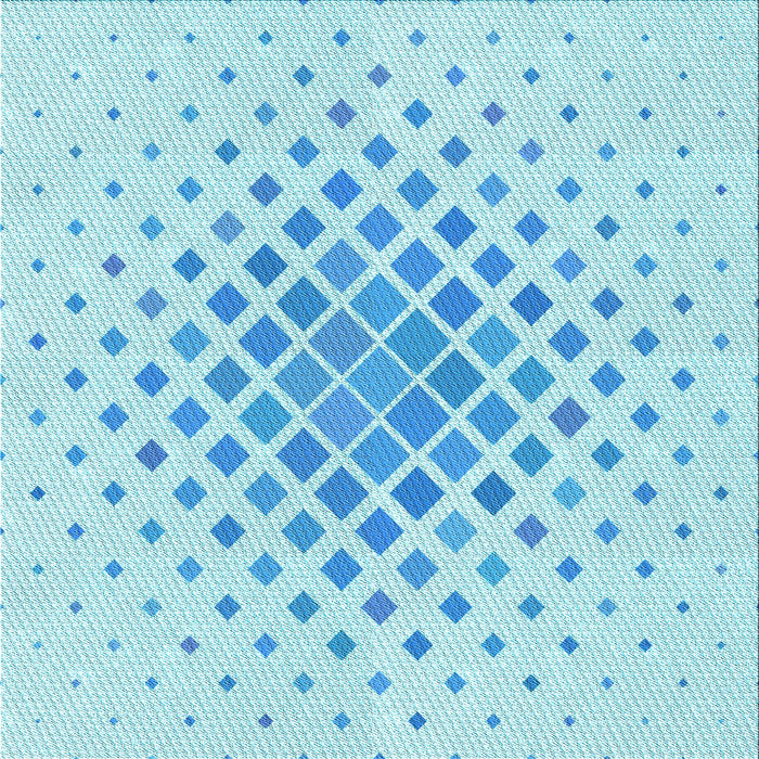 Round Patterned Electric Blue Rug, pat2769lblu