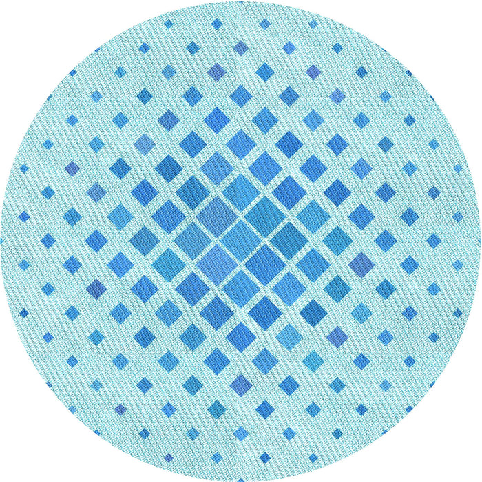 Square Patterned Electric Blue Rug, pat2769lblu