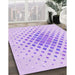 Machine Washable Transitional Purple Rug in a Family Room, wshpat2769pur