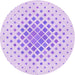 Square Patterned Purple Rug, pat2769pur