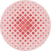 Square Patterned Light Rose Pink Rug, pat2769rd