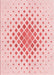 Machine Washable Transitional Light Rose Pink Rug, wshpat2769rd