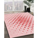 Machine Washable Transitional Light Rose Pink Rug in a Family Room, wshpat2769rd