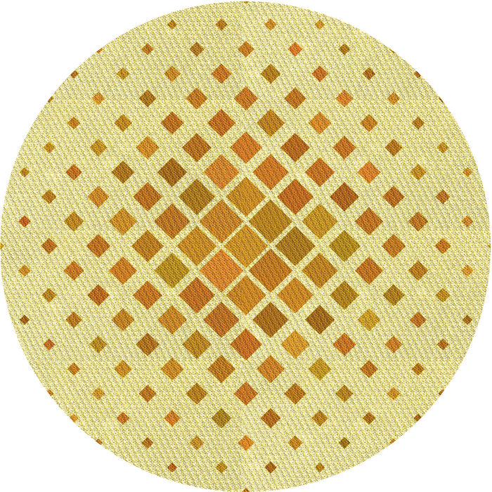 Square Machine Washable Transitional Sun Yellow Rug in a Living Room, wshpat2769yw