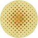 Square Patterned Sun Yellow Rug, pat2769yw