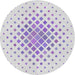 Sideview of Patterned Lavender Purple Novelty Rug, pat2769