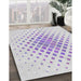 Machine Washable Transitional Lavender Purple Rug in a Family Room, wshpat2769