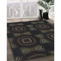 Patterned Black Novelty Rug, pat276