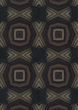 Patterned Black Novelty Rug, pat276