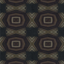 Square Patterned Black Novelty Rug, pat276
