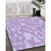 Machine Washable Transitional Purple Rug in a Family Room, wshpat277blu