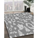 Patterned Platinum Gray Rug in Family Room, pat277gry