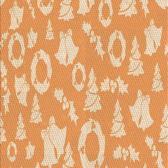 Patterned Neon Orange Rug, pat277org