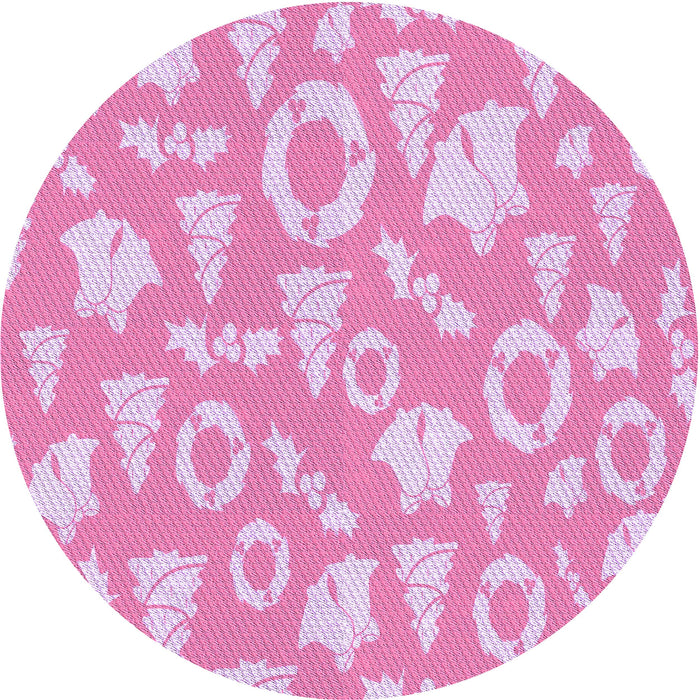 Square Machine Washable Transitional Neon Pink Rug in a Living Room, wshpat277pur