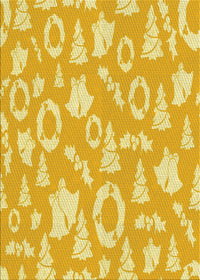 Machine Washable Transitional Bold Yellow Rug, wshpat277yw