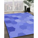 Machine Washable Transitional Sky Blue Rug in a Family Room, wshpat2770blu