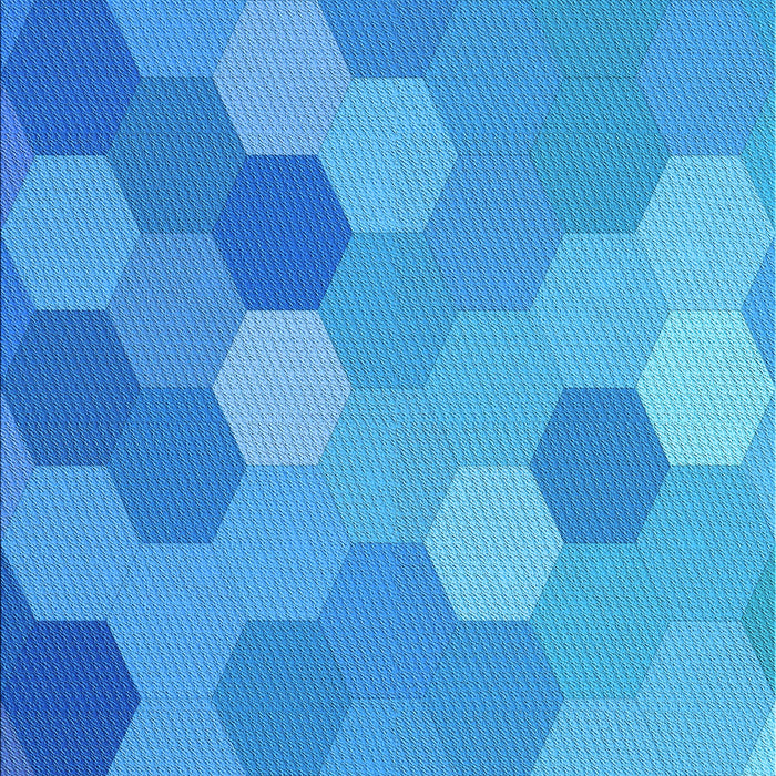 Patterned Neon Blue Rug, pat2770lblu