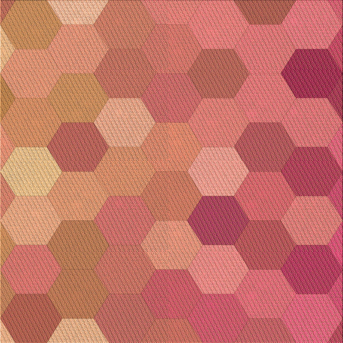 Round Patterned Orange Rug, pat2770org