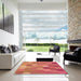 Machine Washable Transitional Orange Rug in a Kitchen, wshpat2770org