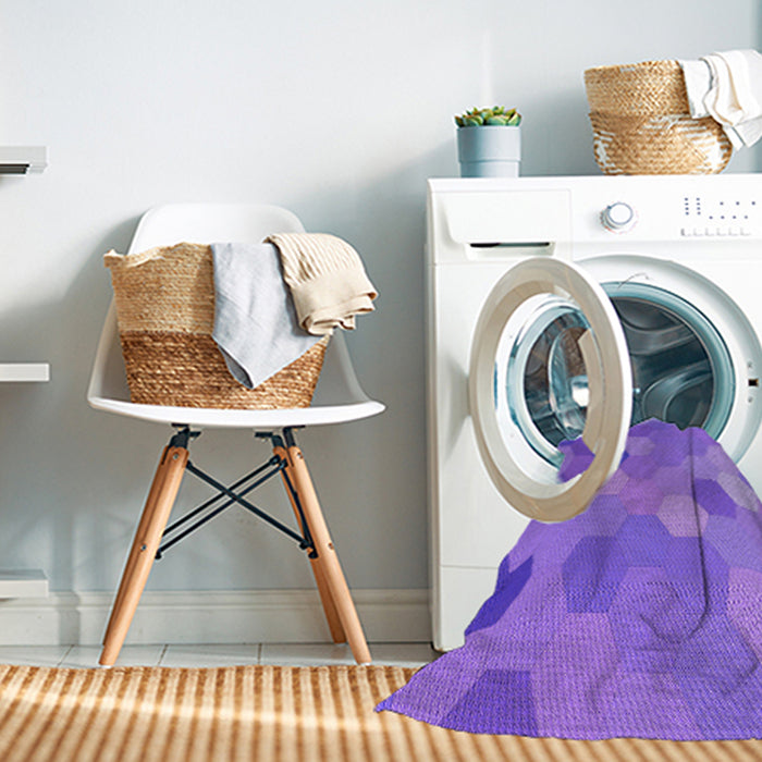Machine Washable Transitional Purple Rug in a Washing Machine, wshpat2770pur