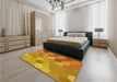 Patterned Orange Red Orange Rug in a Bedroom, pat2770yw