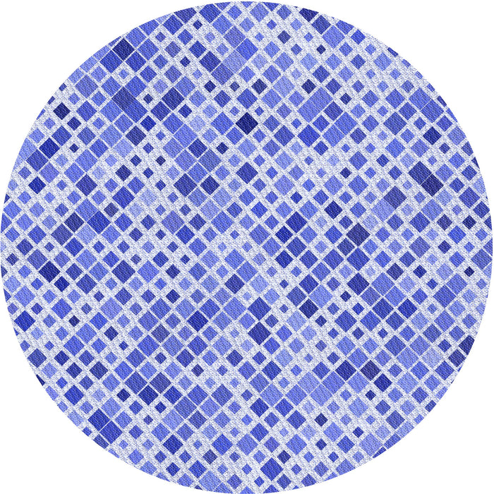 Square Patterned Blue Rug, pat2771blu
