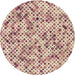 Square Patterned Cherry Red Rug, pat2771brn