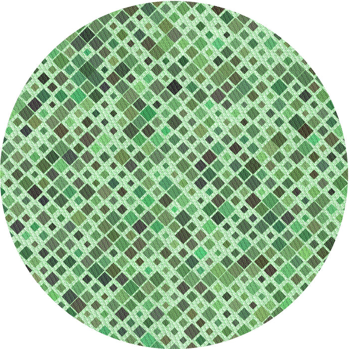 Square Patterned Green Rug, pat2771grn