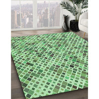 Patterned Green Rug, pat2771grn