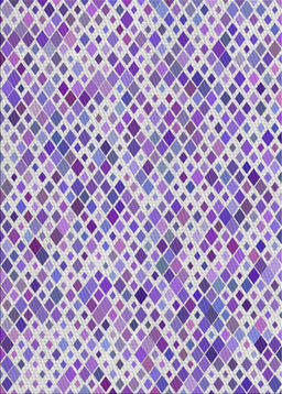 Patterned Purple Violet Purple Modern Rug, pat2771