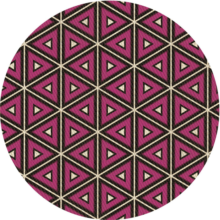 Square Patterned Brown Rug, pat2772brn