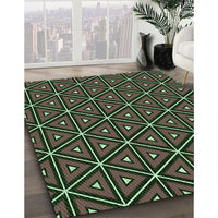 Patterned Hazel Green Rug, pat2772grn