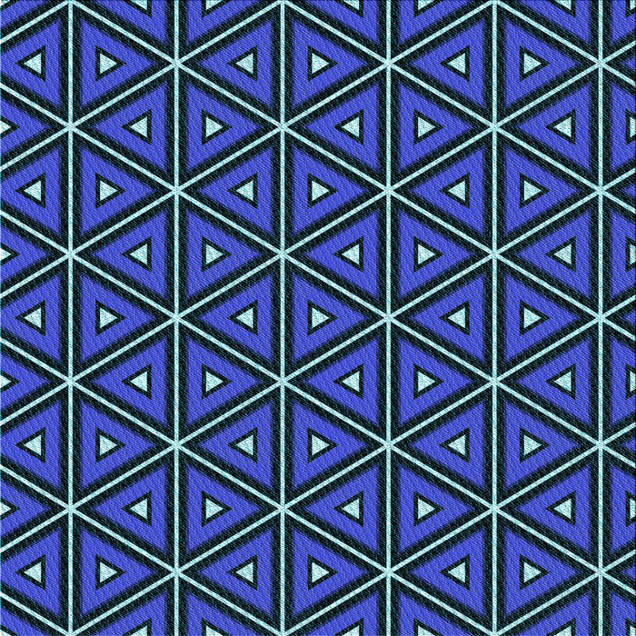 Round Patterned Silk Blue Rug, pat2772lblu