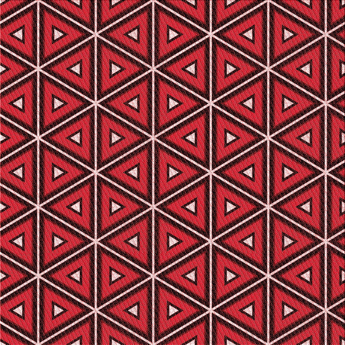 Round Patterned Tomato Red Rug, pat2772rd