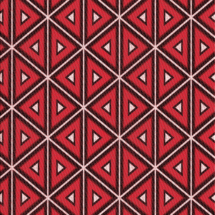 Patterned Tomato Red Rug, pat2772rd