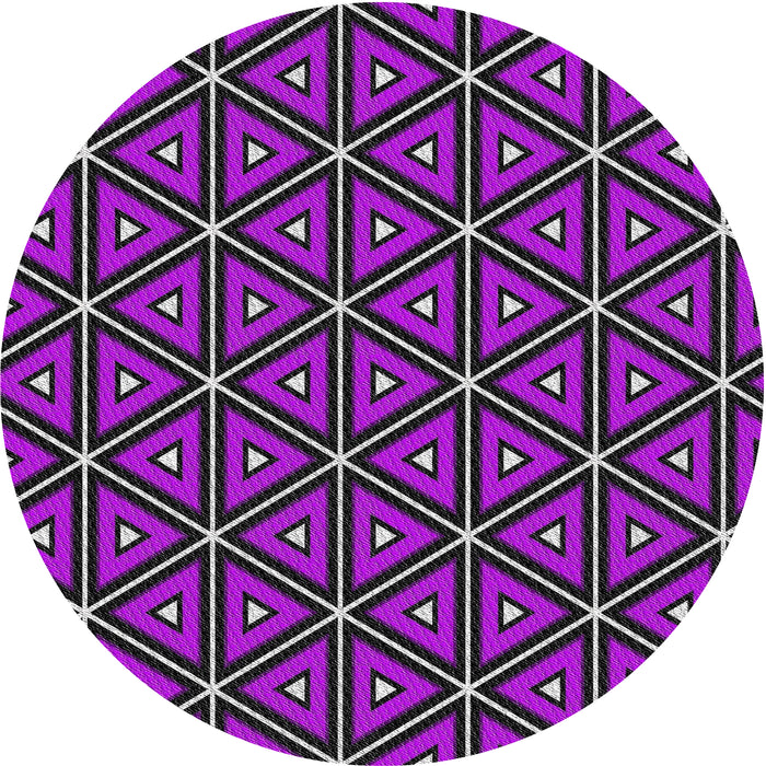 Sideview of Patterned Purple Novelty Rug, pat2772