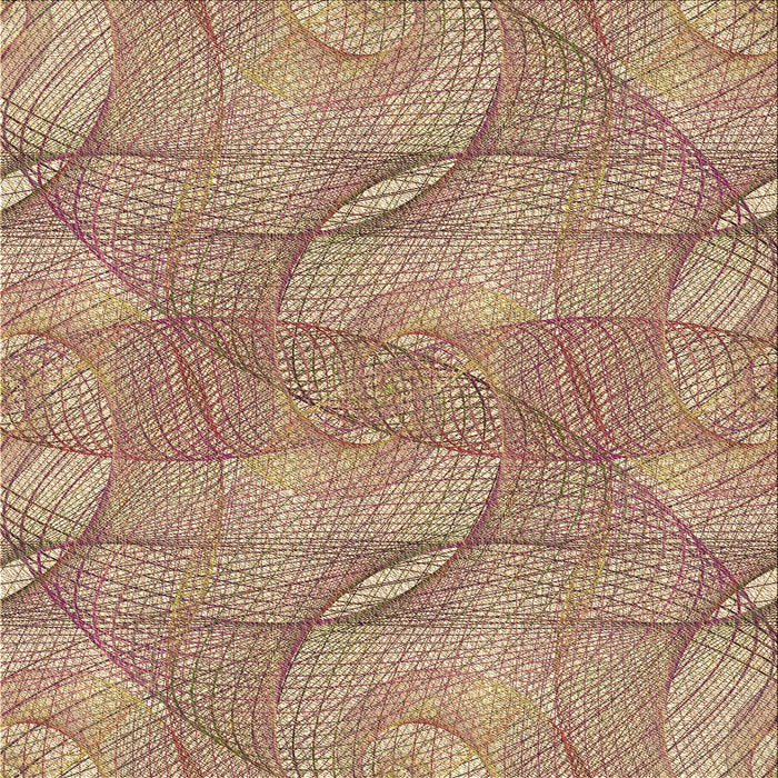 Round Patterned Chestnut Red Rug, pat2773brn