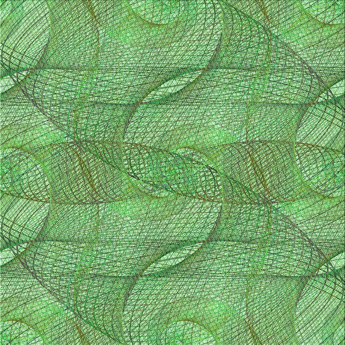 Round Patterned Dark Lime Green Rug, pat2773grn