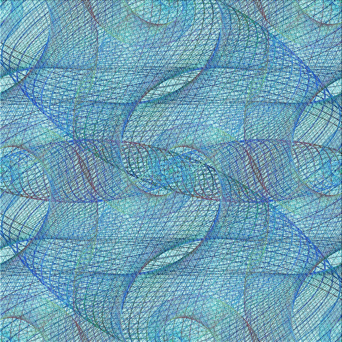 Round Patterned Diamond Blue Rug, pat2773lblu