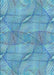 Machine Washable Transitional Diamond Blue Rug, wshpat2773lblu
