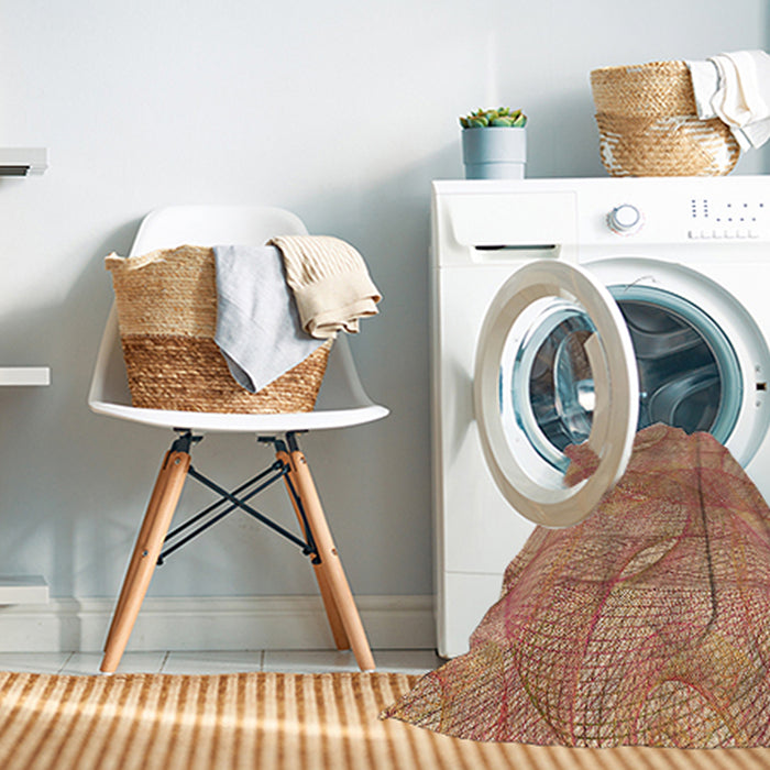 Machine Washable Transitional Red Rug in a Washing Machine, wshpat2773org