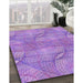 Machine Washable Transitional Bright Lilac Purple Rug in a Family Room, wshpat2773pur