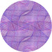 Square Machine Washable Transitional Bright Lilac Purple Rug in a Living Room, wshpat2773pur