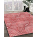 Machine Washable Transitional Light Salmon Pink Rug in a Family Room, wshpat2773rd