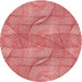 Square Patterned Light Salmon Pink Rug, pat2773rd