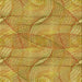 Round Machine Washable Transitional Golden Brown Yellow Rug, wshpat2773yw
